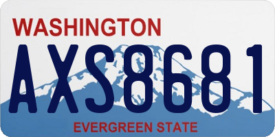 WA license plate AXS8681