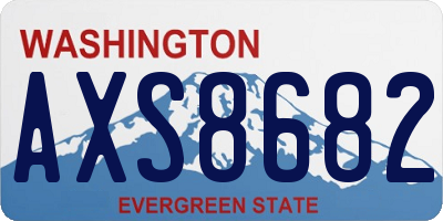 WA license plate AXS8682