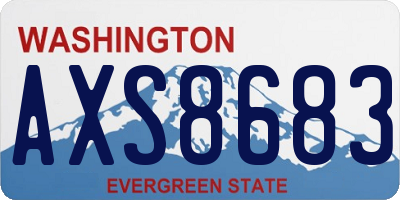 WA license plate AXS8683
