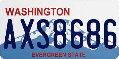 WA license plate AXS8686
