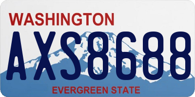 WA license plate AXS8688