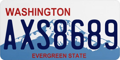 WA license plate AXS8689