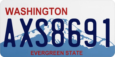 WA license plate AXS8691