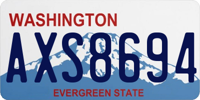 WA license plate AXS8694