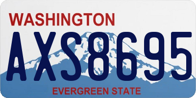 WA license plate AXS8695