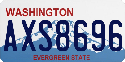 WA license plate AXS8696