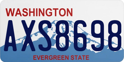 WA license plate AXS8698
