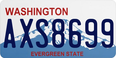 WA license plate AXS8699