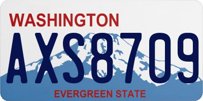 WA license plate AXS8709