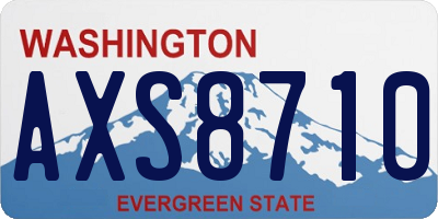 WA license plate AXS8710
