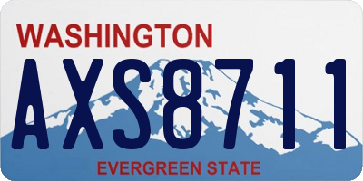 WA license plate AXS8711