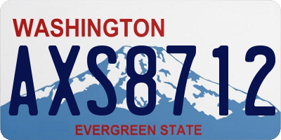 WA license plate AXS8712