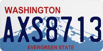WA license plate AXS8713