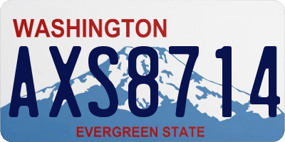 WA license plate AXS8714