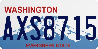 WA license plate AXS8715