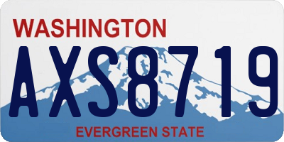 WA license plate AXS8719