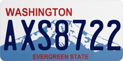 WA license plate AXS8722