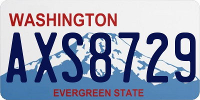 WA license plate AXS8729