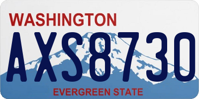 WA license plate AXS8730