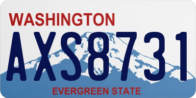 WA license plate AXS8731