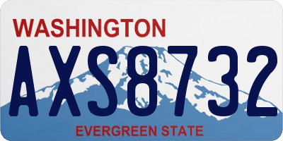 WA license plate AXS8732
