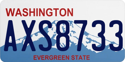WA license plate AXS8733