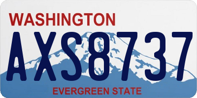 WA license plate AXS8737