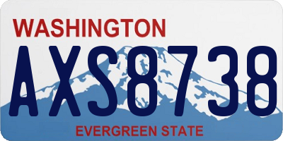 WA license plate AXS8738