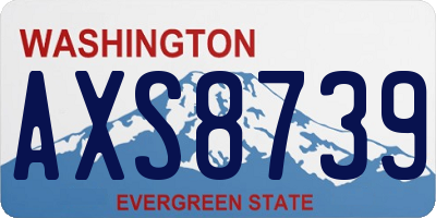 WA license plate AXS8739