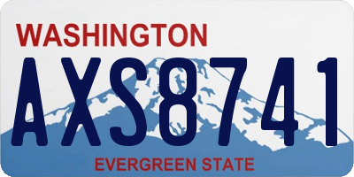 WA license plate AXS8741