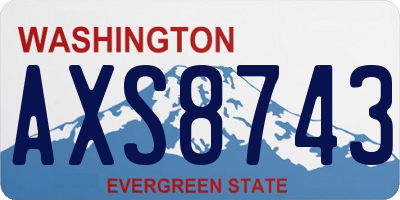 WA license plate AXS8743