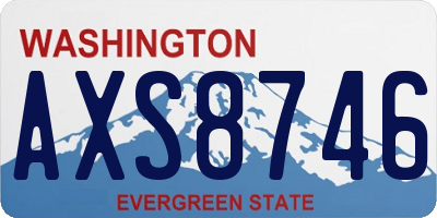 WA license plate AXS8746