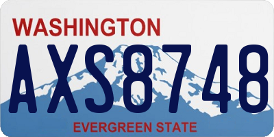 WA license plate AXS8748