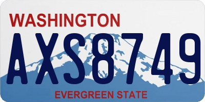 WA license plate AXS8749