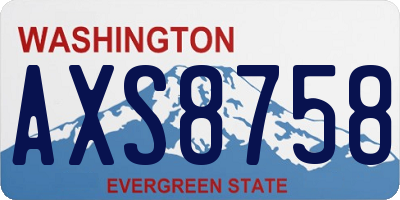 WA license plate AXS8758