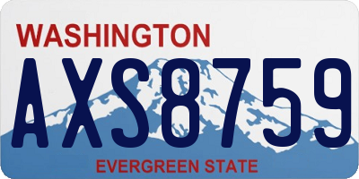 WA license plate AXS8759
