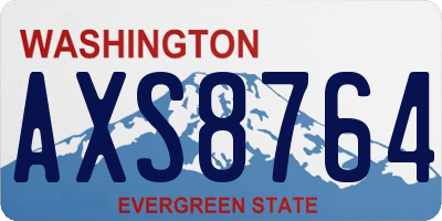 WA license plate AXS8764