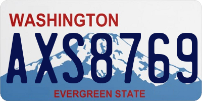 WA license plate AXS8769
