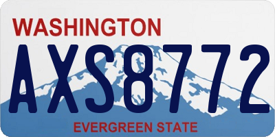 WA license plate AXS8772