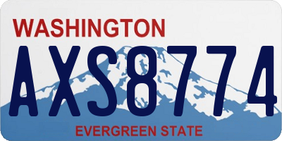 WA license plate AXS8774
