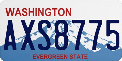 WA license plate AXS8775