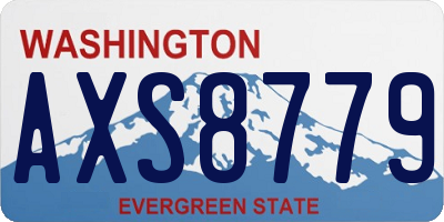 WA license plate AXS8779