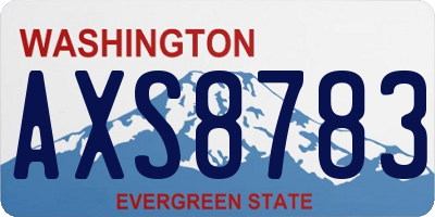 WA license plate AXS8783