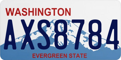 WA license plate AXS8784
