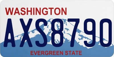 WA license plate AXS8790