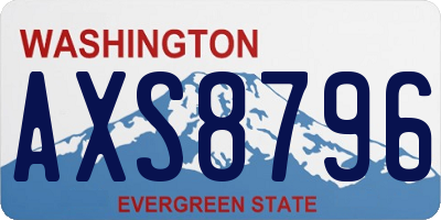 WA license plate AXS8796