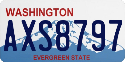 WA license plate AXS8797