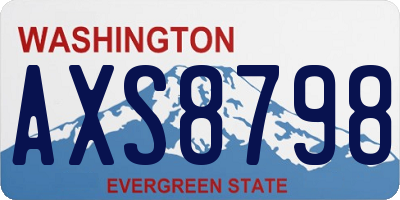 WA license plate AXS8798