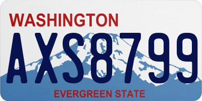 WA license plate AXS8799