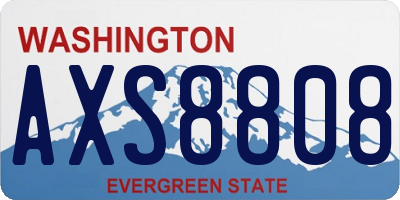 WA license plate AXS8808